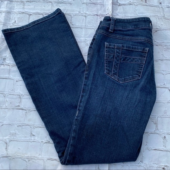 CAbi Boot Cut Dark Wash Jeans Medium Rise Waist Stretch‎ Denim - Picture 1 of 6